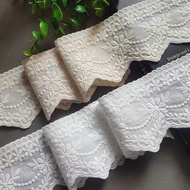 1 size embroidered pure cotton lace with a width of 7.5cm, curtain collar, sleeve accessories DIY cl