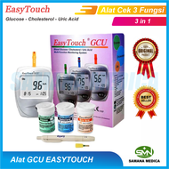 Alat Tes Gula Darah Kolesterol Asam Urat 3 in 1  GCU Easy touch