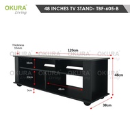 OKURA 58" &amp; 48" TV Cabinet Open Compartment TV Storage Cabinet Almari TV Rak TV Kayu Kabinet Tv 电视柜
