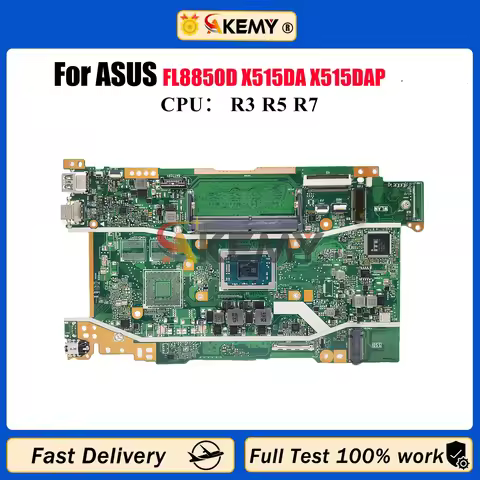X415DA Laptop Motherboard For ASUS VivoBook X415D FL8850D X515DA X515DAP Notebook Mainboard With R3 