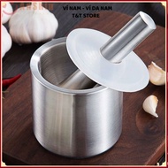 HIGH QUALITY STAINLESS STEEL 304 STEEL STEEL PILL SET - Garlic pounder, pepper pounder, spice pounde