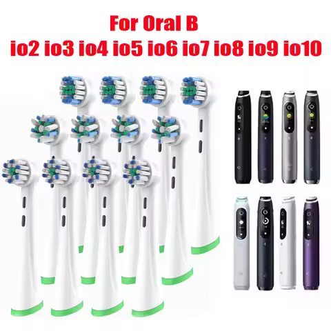 2/4/8 Pack Toothbrushes Head, Compatible with Oral B iO 2/3/4/5/6/7/8/9/10 Series Electric Toothbrus