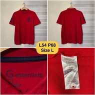 MERAH Giordano Red Polo Shirt Original LogoBIG