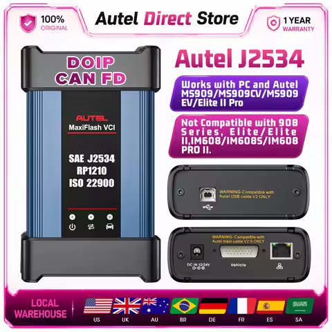 Autel J2534 Pass-Thru Programmer MaxiFlash VCI OEM Programming & Diagnostic Tool 2.0V of MaxiFlash E