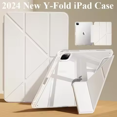 Y Fold Magnetic Case For iPad A16 2025 Air5 Air4 iPad Air11 13 M3 M2 M4 M5 Pro11 13 12.9 10th 9th 8t