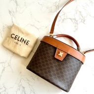稀有中古包 Celine凱旋門老花盒子包 斜背包 單肩包 側背包 二手