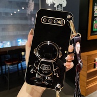 AnDyH Long Lanyard Casing For Samsung Galaxy S8+ S9+ S10+ Phone Case Samsung S8 S9 S10 Power Cute Astronaut Desk Holder