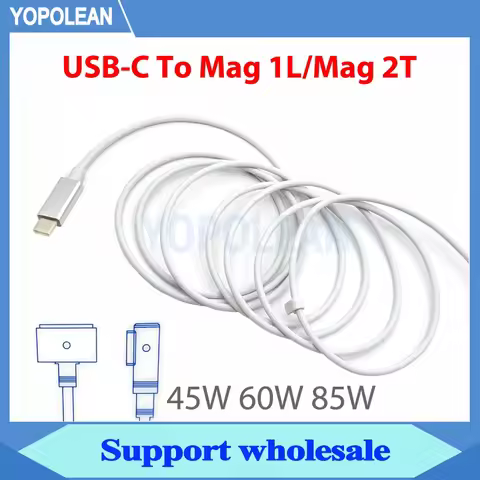 New USB C Type C to Mag 1 2 L/T-Tip Charging Cable For Macbook Pro Air MagSaf* 1 2 Cable Charger Ada
