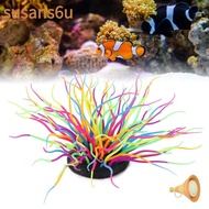 SUSAN Silicone Anemone Coral, Silicone Colorful Artificial Sea Anemone Coral, Ornament Simulation Lu