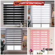 BIDAI TINGKAP MODERN WINDOW | ROLLER ZEBRA BLIND CURTAIN BLINDS TIRAI READY STOCK dapur bilik bidal panel 2 3 murah Nako