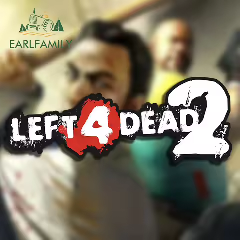 EARLFAMILY 13cm x 5cm for Left 4 Dead 2 Game Logo Car Stickers Fashionable Simple Decals Scratch-Pro