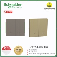 [SG ReadyStock&LocalAuthorizedSeller]High-Quality Schneider Electric Grey/Gold wall switch 2G 1W/2W