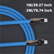 LIKAIYUE 1M 2M Usb Cable Usb C to C Charger Cable 120w 6a Fast Charge Type C Silicone 180 ° rotating