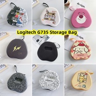 READY STOCK!For Logitech G735 Headphone Case Summer Style Cartoon Headset Earpads Storage Bag EVA Ca