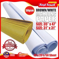 White Mahjong Paper Brown Mahjong Paper Kertas Mahjong Kertas Minyak Kertas Pola Kertas Coklat Mahjo