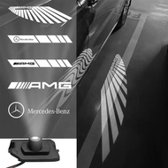 Car Rearview Mirror Carpet Light Angel Wings HD Projection lamp For Mercedes benz W177 W247 W205 W22