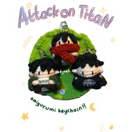 GANTUNGAN [radjoet.co] amigurumi keychain attack on titan | Aot keychain | Amigurumi keychain aot | 