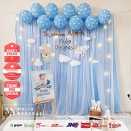 Backdrop | Dekorasi Backdrop Syukuran Aqiqah Ulang Tahun Khitan Anak