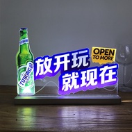 Desktop Stand Acrylic Sign Table A4 QR Code Table Card Milk Tea Shop Brand Display Cabinet Display S