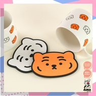 Muzik Tiger / Fatty Tiger Coaster Red Tiger & White Tiger 2 Designs / Korean Character Goods