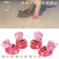 YEWW Pet Shoes, Cool Silicone Pet Jelly Shoes,  Style Breathable Multi-Size Cat Dog Shoes Pet