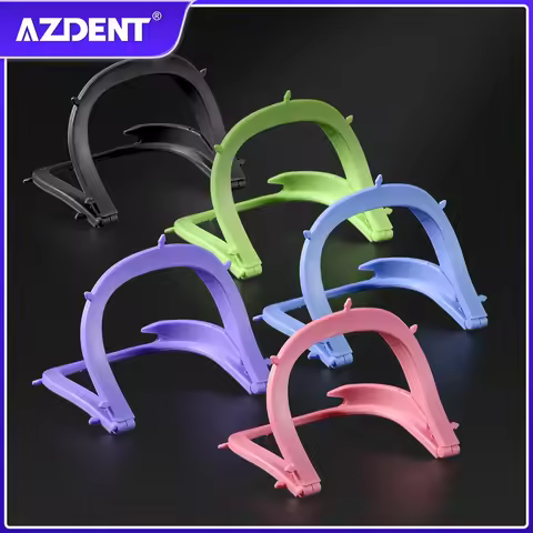 AZDENT 1 Pcs Dental Foldable Frame Plastic Rubber Dam Sheets Bracket for Dental Operation 134℃ Oral