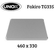 UNOX Original Tray FAKIRO™ TG335 12mm Thick Aluminium Flat & Ribbed Plate for Pizza Focaccia Bread S