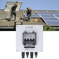Concon Photovoltaic Combiner Box  2P 40A 2 Breakers 4KA Icu Solar Transparent Panel Easy To Install 