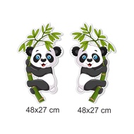 Decal Gấu Trúc dán xe ô tô sticker decan gấu trúc dán cửa kính xe tải