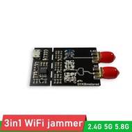 ♞3in1 2.4G 5G 5.8G WiFi jammer Sweep shield blocking signal Blocker Frequency For 2.4Ghz Bluetooth