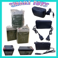 ORIGINAL battery kereta budak 6v4ah/6V4.5ah 12V4.5AH 12V7AH 12V10 original charger kereta budak cas 