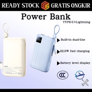 [SG] 🔥3C Power Bank Portable Charger 22.5w Powerbank Fast Charging With Charging Cable CCC Certified