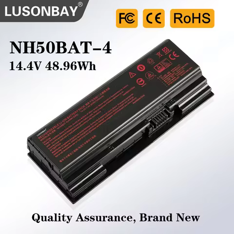 LUSONBAY NH50BAT-4 Battery for Clevo NH70RAQ NH55EDQ NH50RA NH55RCQ NH58RDQ NH70RHQ NH58RCQ For mach