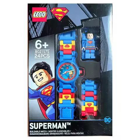Lego DC Super Heroes Superman Buildable Watch with Minifigure for kids birthday christmas gift 80215