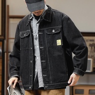 ＜901＞แจ็คเก็ตยีนส์ขนาดใหญ่ผู้ชายเสื้อนอกเสื้อโค้ตโคบาลสีน้ำเงินสีดำ5XL 7XL 6XL