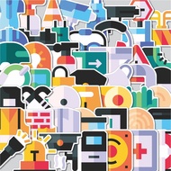 Cutting Pack Stickers, Job Safety Stickers, 100 Pcs, Cute, Cool Aesthetic Series for Suitcases, Viny