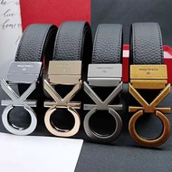 Men Belt Men's Belt CK Genuine Cowhide Automatic Buckle Belt Business Trend Casual All-Match Letter 
