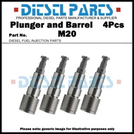 4Pcs Pump Element Plunger and Barrel M20 140154-1720 for Kubota D722 D662 D782 D902 Z402 Z602 Z482 Z