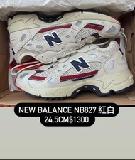 【24.5cm】New Balance NB827 紅白	24.5cm$1300