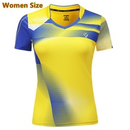 New Outdoor Badminton short sleeve shirts women sports Table tennis Shirtstennis clothes Women Runni