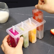 hewoodfameing Ice Cream Mold Set Popsicle Maker Ice Tray with Sticks Lid DIY Kitchen Tool EN