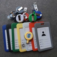 2-Sided ID Card Holder with Stainless Steel Rotating Yoyo, NTB Province Logo, Fits 2 Cards