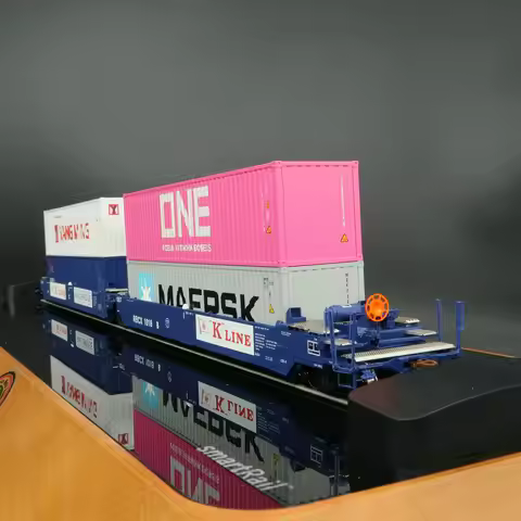 HO Scale 1/87 Train Model ATHEARN 40 Feet Five Flatbed Carriages Container Three Colors Optional