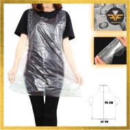 10 PCS Disposable Transparent Plastic Aprons Disposable PE Plastic Cooking Aprons Apron Disposable A