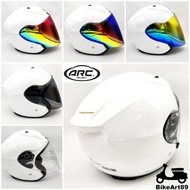 Helmet ARC XR GLOSS WHITE With Color Visor Clear Smoke Rainbow Blue Purple Accessories Ritz V2 RSX150 Y16ZR R15