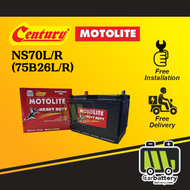 [Installation Provided] Century Motolite Heavy Duty NS70L NS70R 75D26L 75D26R Car Battery Bateri Ker