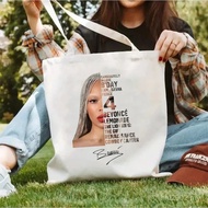 Beyonce Cowboy Carter Tour Print Shoulder Bag Hip hop Girls Harajuku Canvas Tote Bag Shopper Bags Te