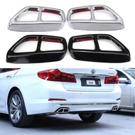 Suitable for 17-20 BMW BMW5 Series G30 G31 Tail Throat Exhaust Tail Section Decoration Frame Painted