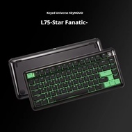 YUNZII ปะเก็น RGB แบบถอดเปลี่ยนได้ L75คีย์บอร์ดแบบกลไกไร้สาย75% คีย์บอร์ดเล่นเกมกำหนดเองรองรับ Qmk/v