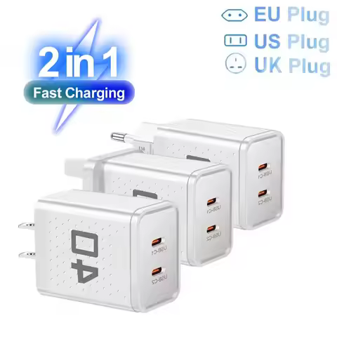 20W Dual PD 2 Ports USB C Chrager Fast Charger Type C For Xiaomi 12 iPhone 13 14 Pro Realme QC3.0 Ty
